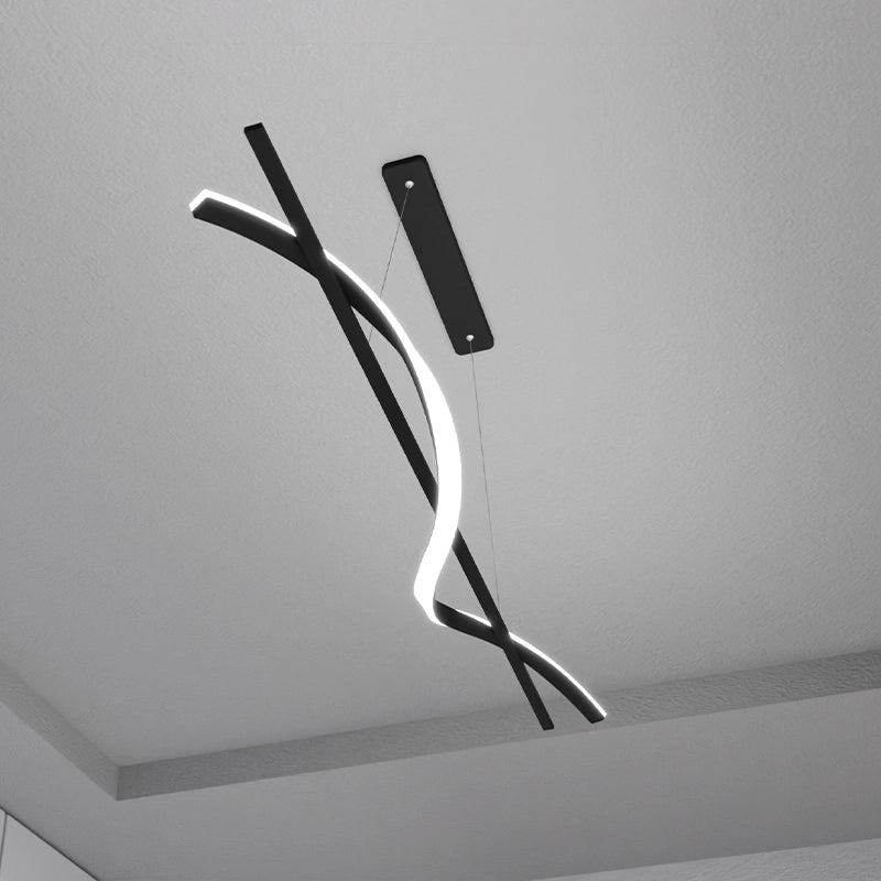 ЛЕД Висящ полилей 100см Алуминий + Акрил