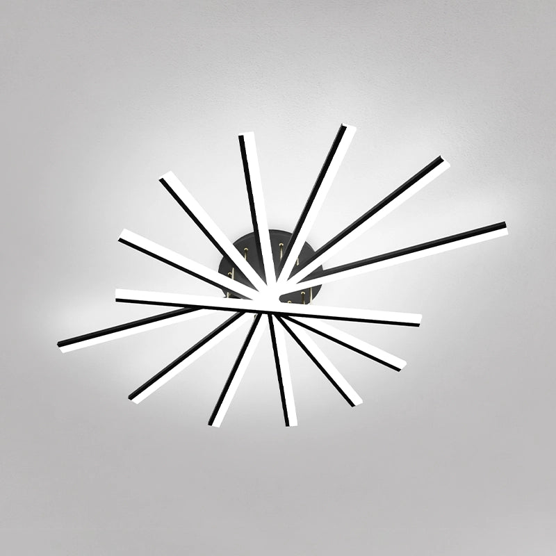 ЛЕД Полилей черен 108x15см 7Л