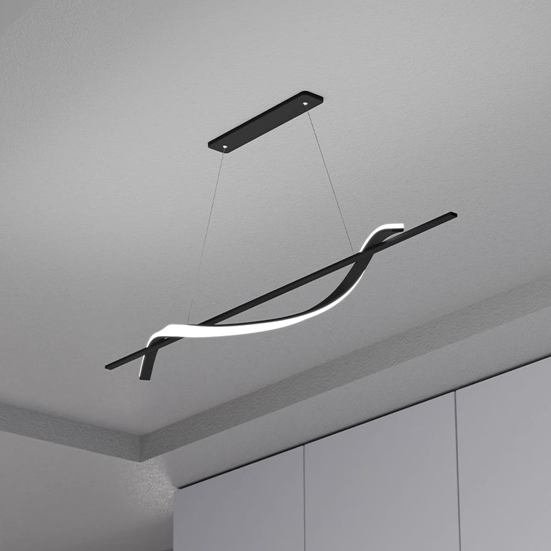 ЛЕД Висящ полилей 100см Алуминий + Акрил