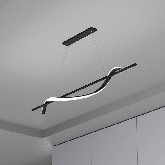 ЛЕД Висящ полилей 100см Алуминий + Акрил