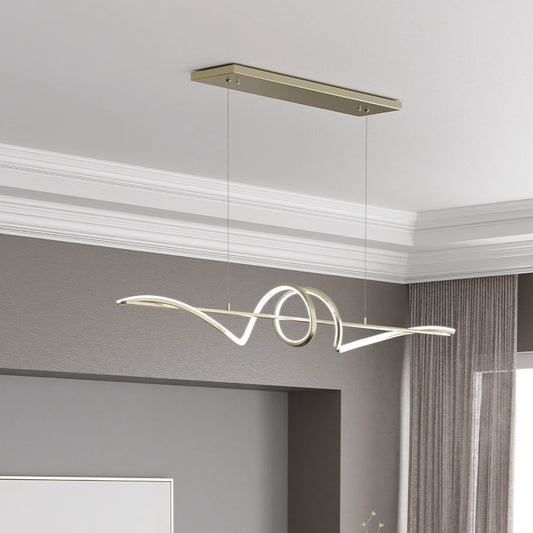 ЛЕД Висящ полилей 100см Голд - 56W