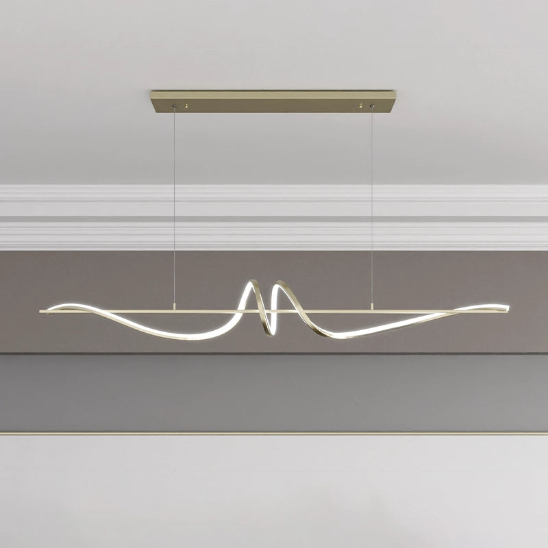 ЛЕД Висящ полилей 100см Голд - 56W