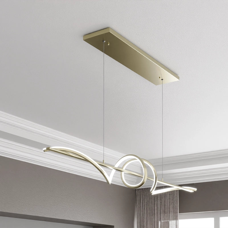 ЛЕД Висящ полилей 100см Голд - 56W