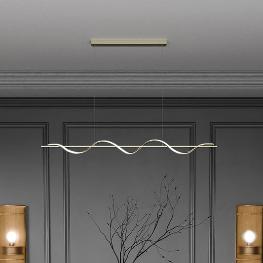 ЛЕД Висящ полилей 120см Голд