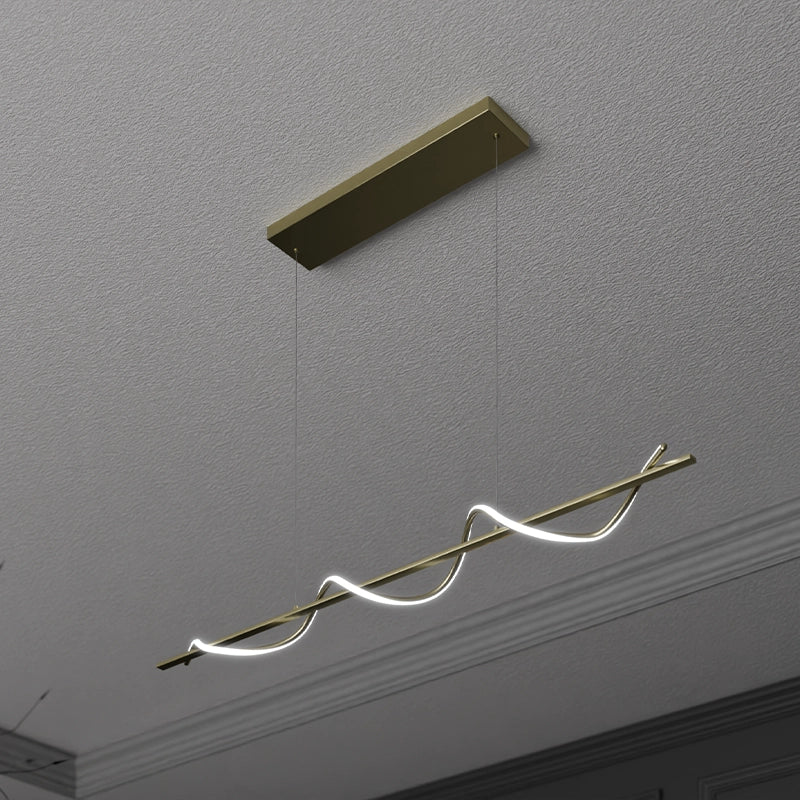 ЛЕД Висящ полилей 120см Голд