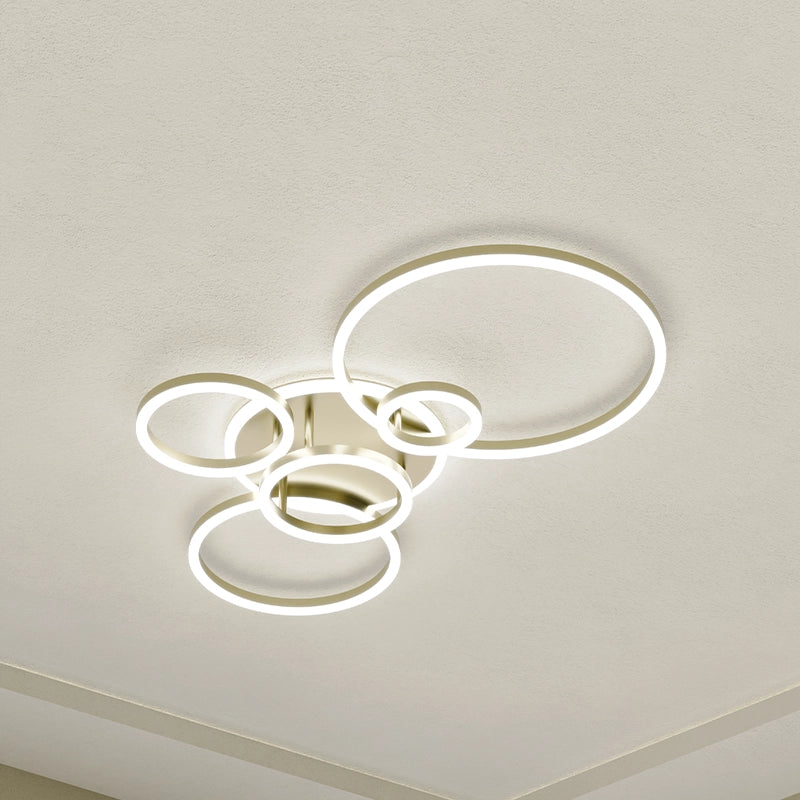 ЛЕД Димиреум за повърхностен монтаж - 6 пръстена 125х70см