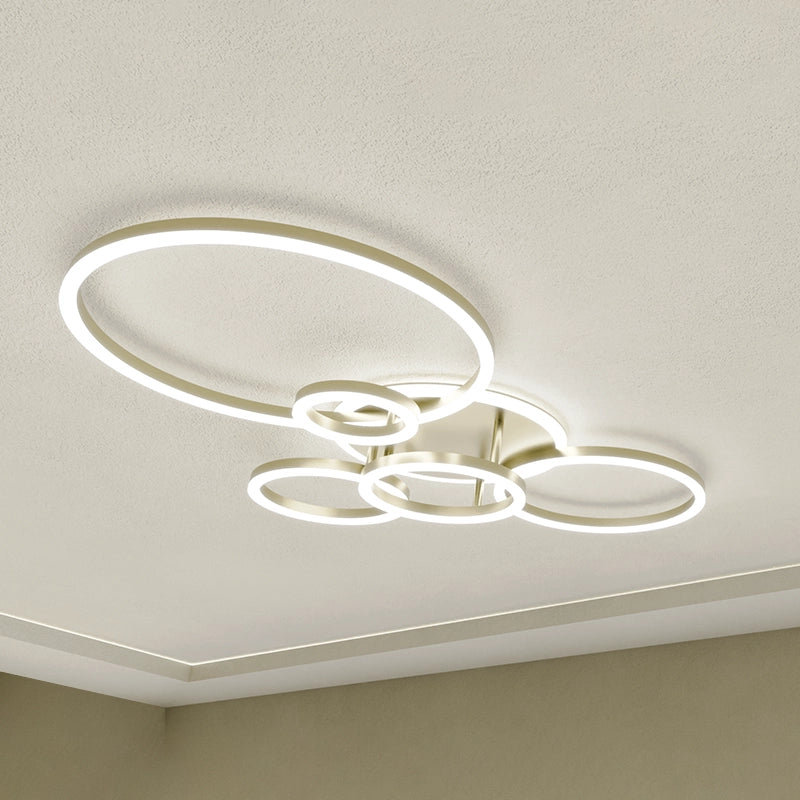 ЛЕД Димиреум за повърхностен монтаж - 6 пръстена 125х70см