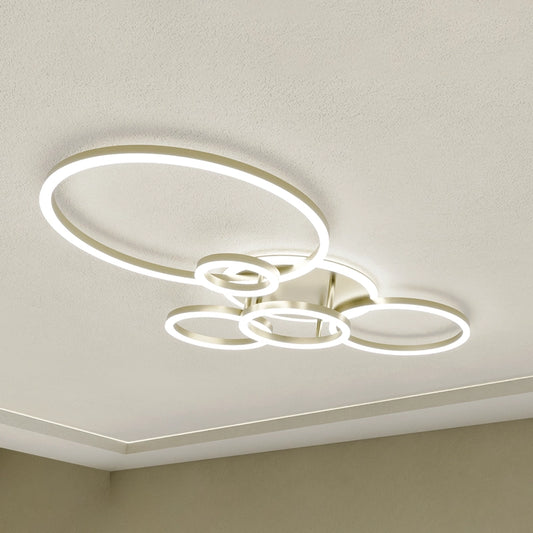 ЛЕД Димиреум за повърхностен монтаж - 6 пръстена 125х70см